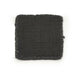 Dark gray woven coaster on a white background