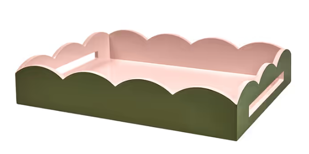 Lacquered Scalloped Trays-Medium