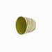 Marbled paper lampshade with green interior on a white background
