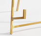 Gold metal stand on a white background