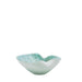 pale blue and white glass bowl