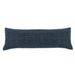 Navy blue rectangular pillow on a white background
