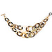 Multicolored chain necklace on a white background