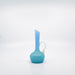 pale blue opaline pitcher with milky glass handle