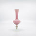 pink and white opaline vase with beaded rim