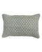 Decorative pillow with geometric pattern on a white background