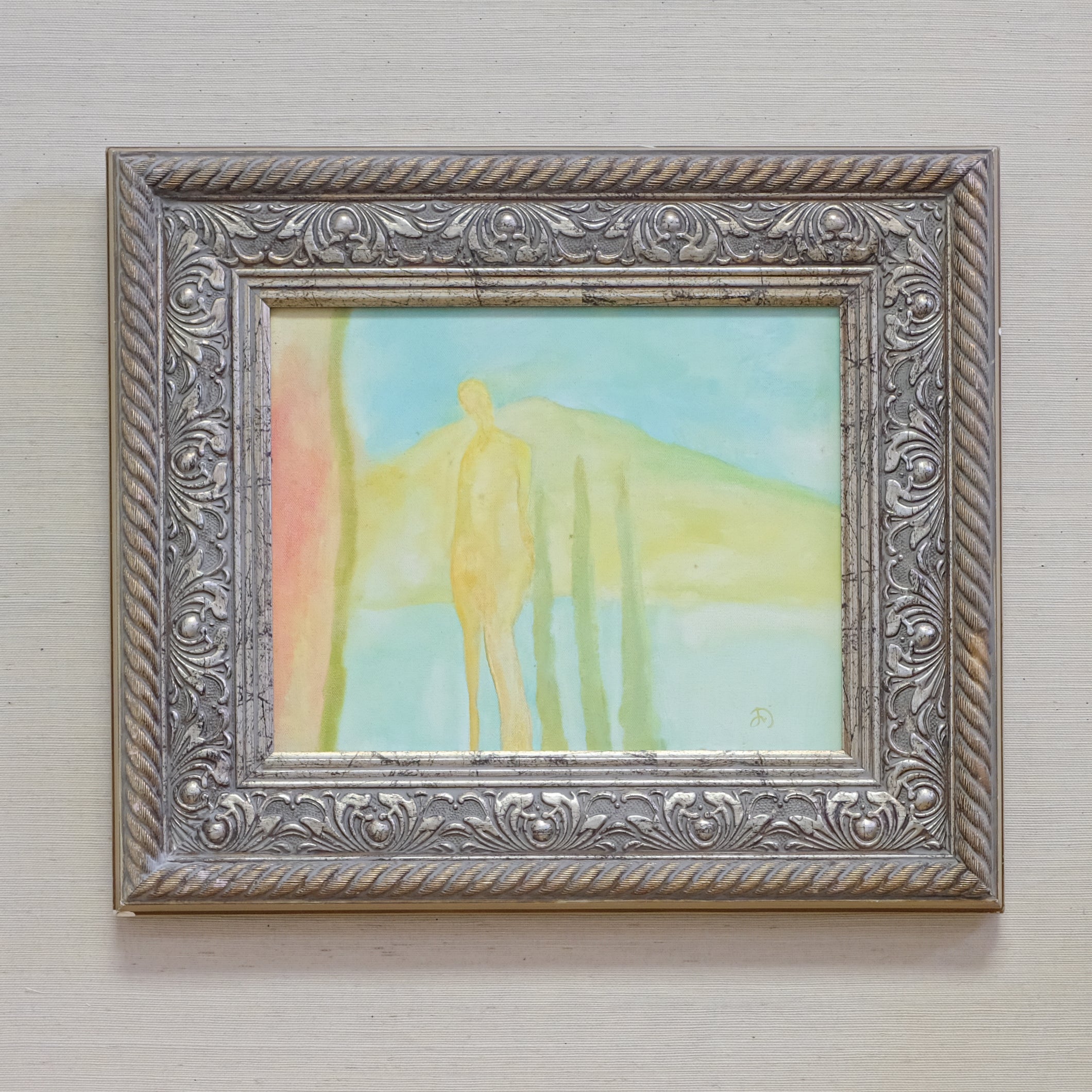 framed abstract painting