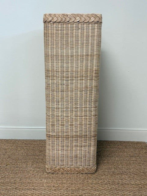 Solid Rattan Column Pedestal, Tall
