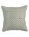 Decorative pillow with a geometric pattern on a white background