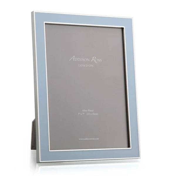 Silver picture frame with 'Addison Ross London' branding on a white background