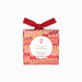 A square ornament picture frame by Artisans of Craft Boat, wrapped in a pink and red patterned box with a red ribbon bow, on a plain white background.