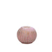 pink ribbed glass vase