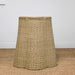 rattan scalloped side table