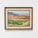 landscape painting framed in gold wood and linen inner frame