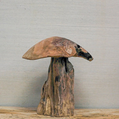 wood mushroom sculpture