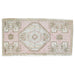 small oushak rug in pale pink and pale green