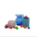 trio of petite glass vases with jelly beans