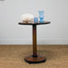 side table set with coral and blue vases