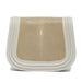 Beige and white saddle pad on a white background