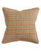Textured pillow with a striped pattern on a white background