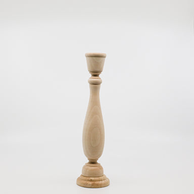 turned wood candlestick