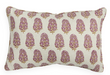 Decorative pillow with a floral pattern on a white background