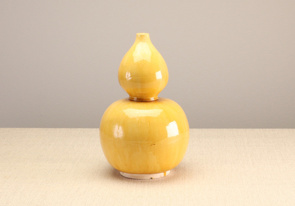 yellow double gourd vase