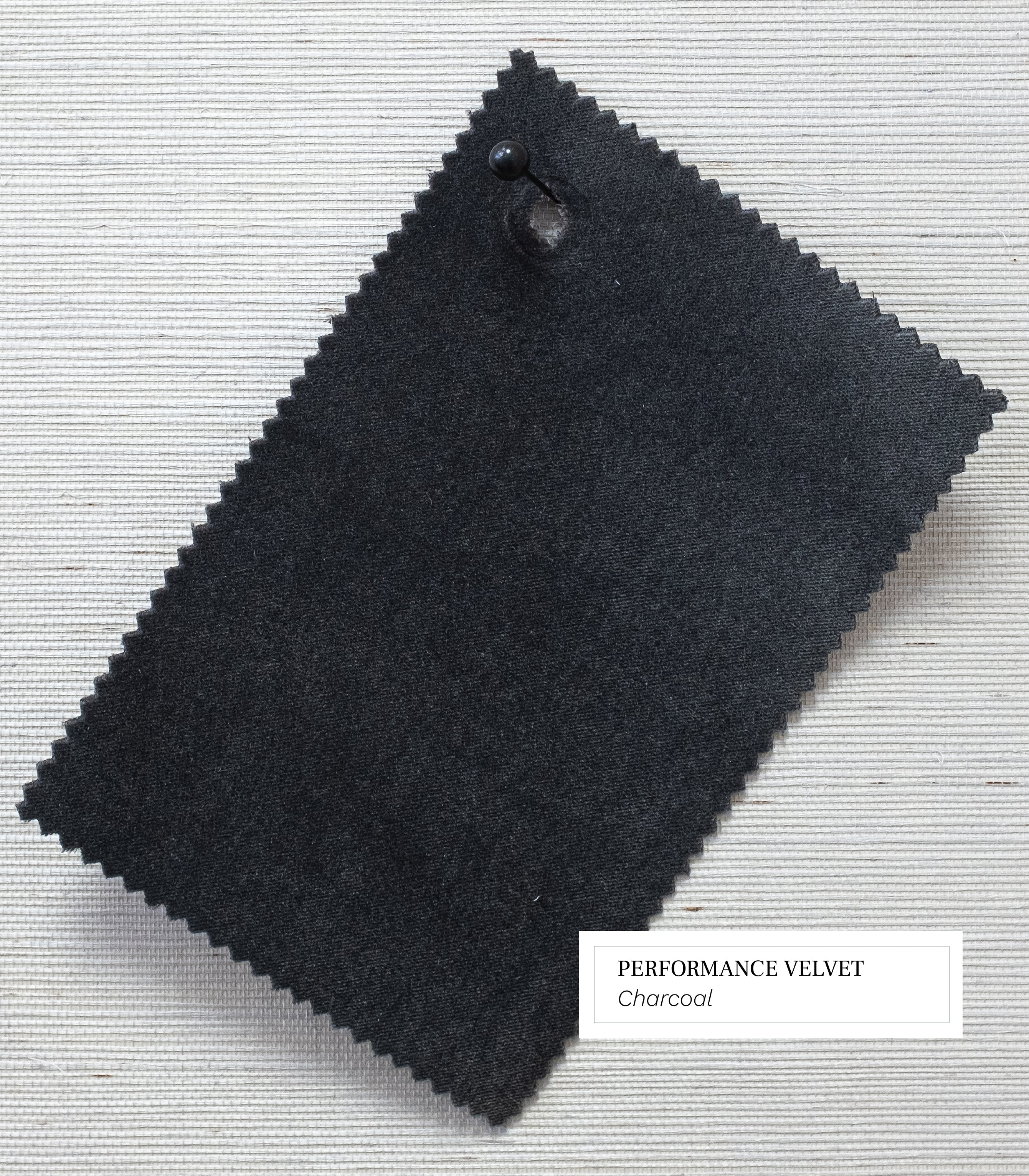 charcoal grey performance velvet swatch