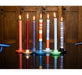 wood candleholders various colors