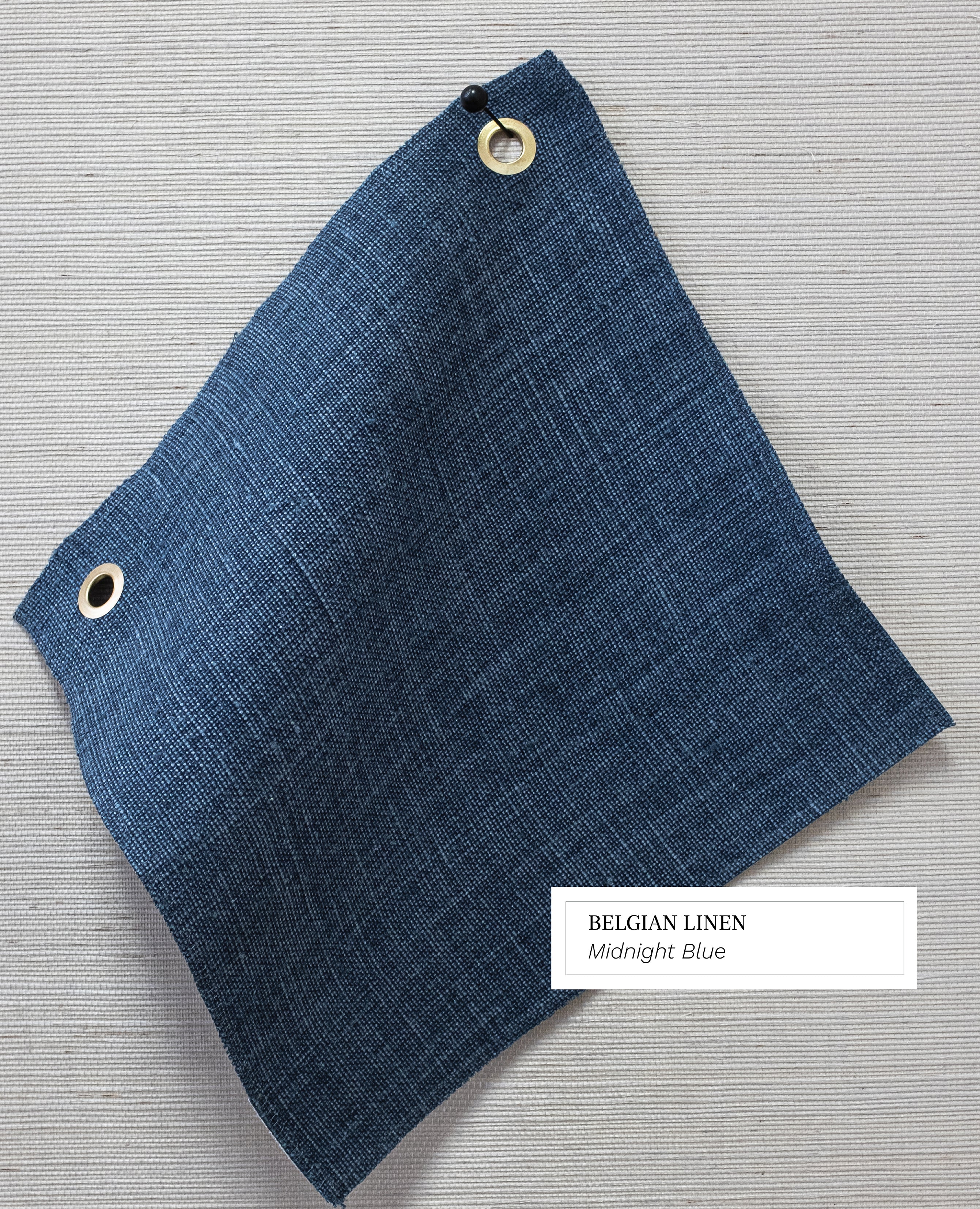 midnight blue belgian linen swatch