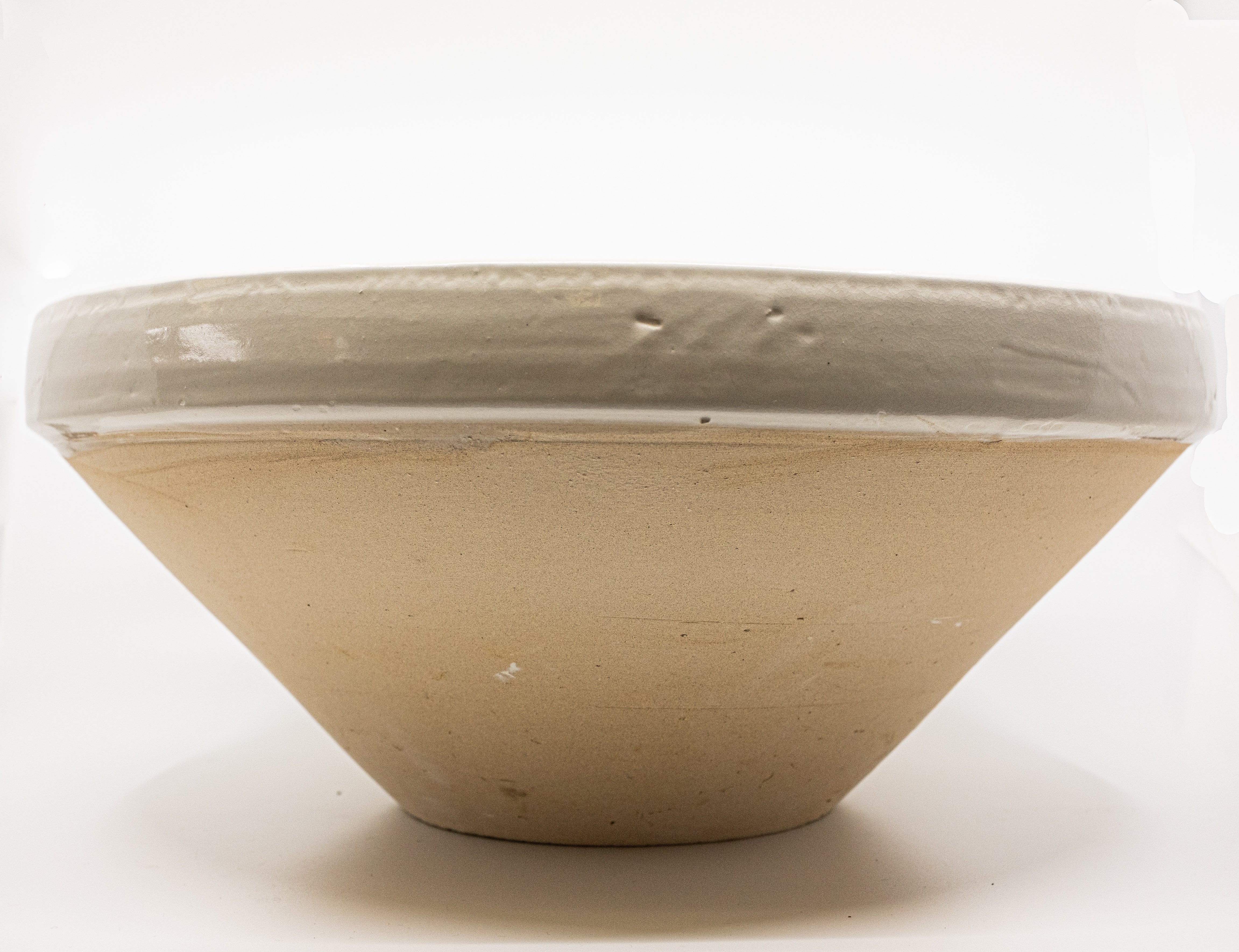 White Glazed Pottery Bowl