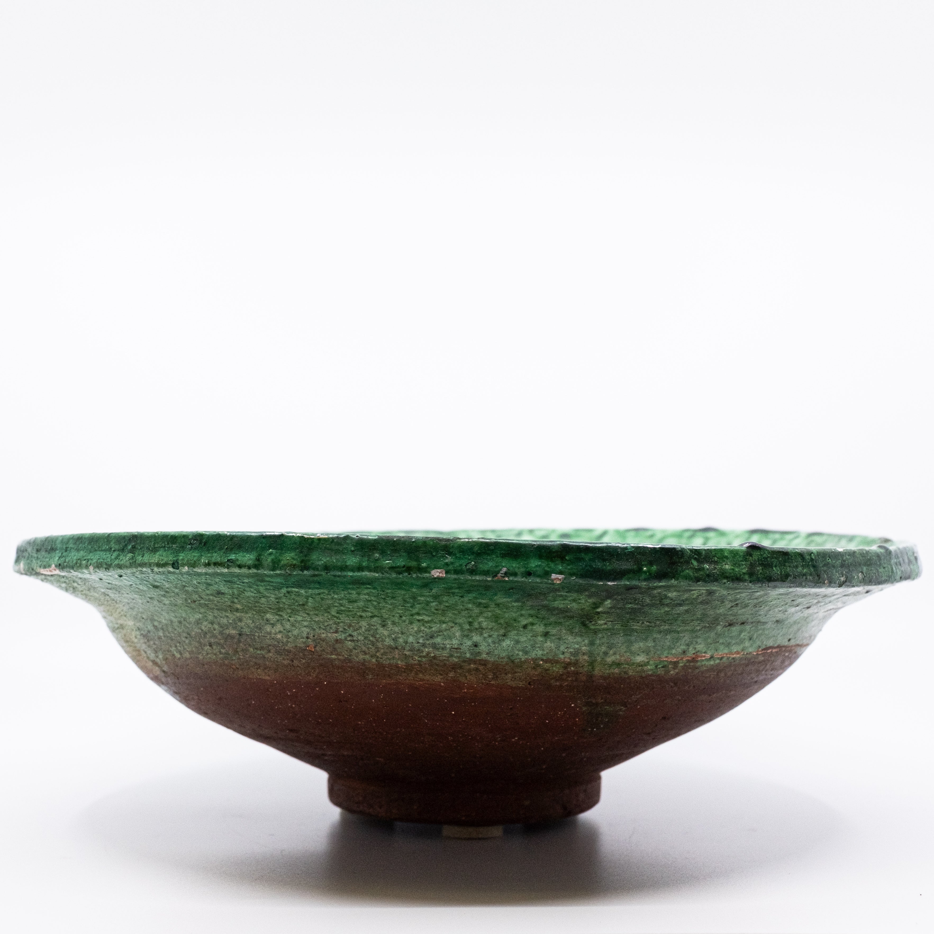 green glaze terra cotta bowl