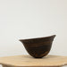 side view of African wood milk bowl