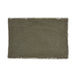 gray-brown linen placemat with frayed edge from Libeco