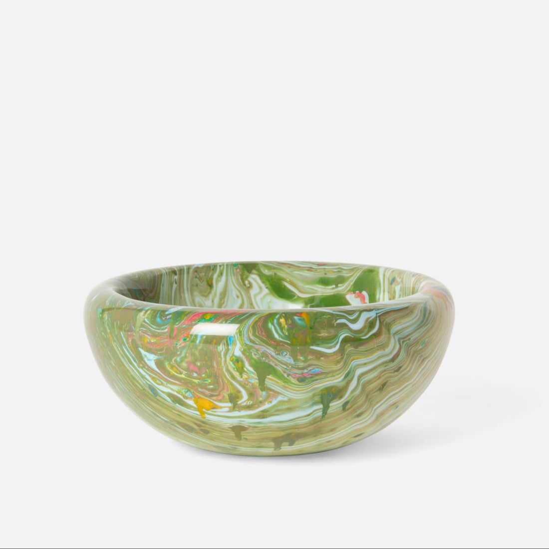 green lacquer resin bowl