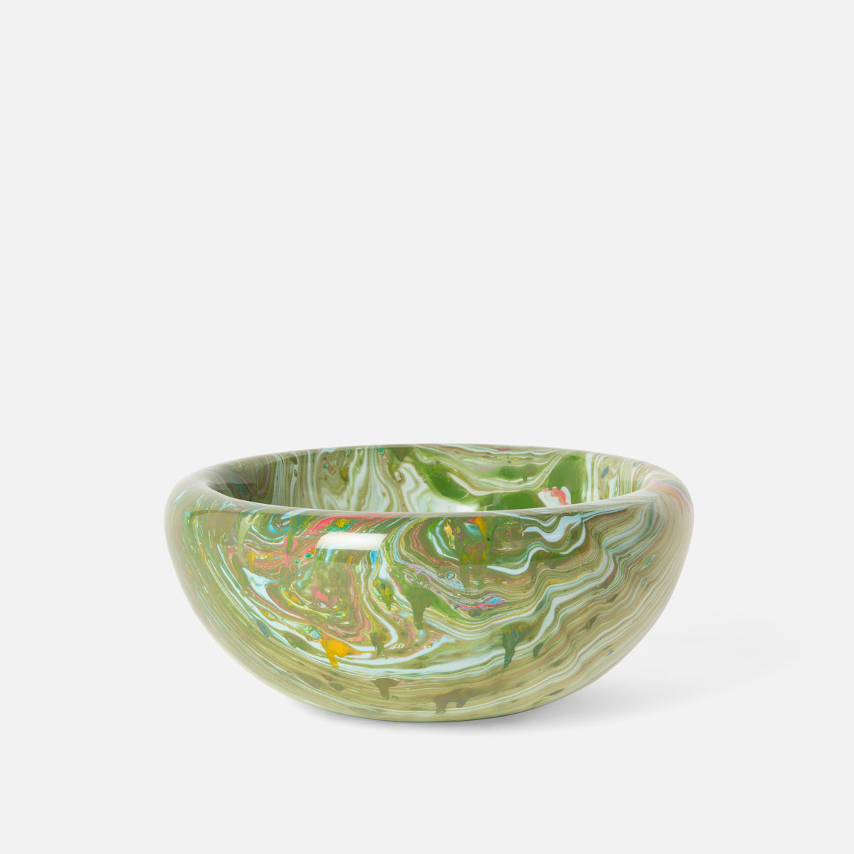 green lacquer resin bowl