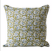 blue and green floral pillow