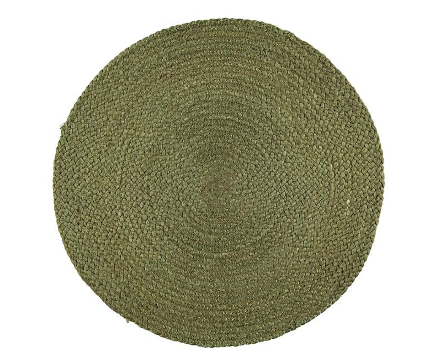 silky jute green round placemats