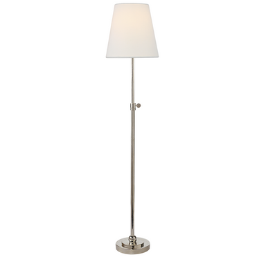 polished nickel slim table lamp