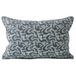 blue patterned lumbar pillow