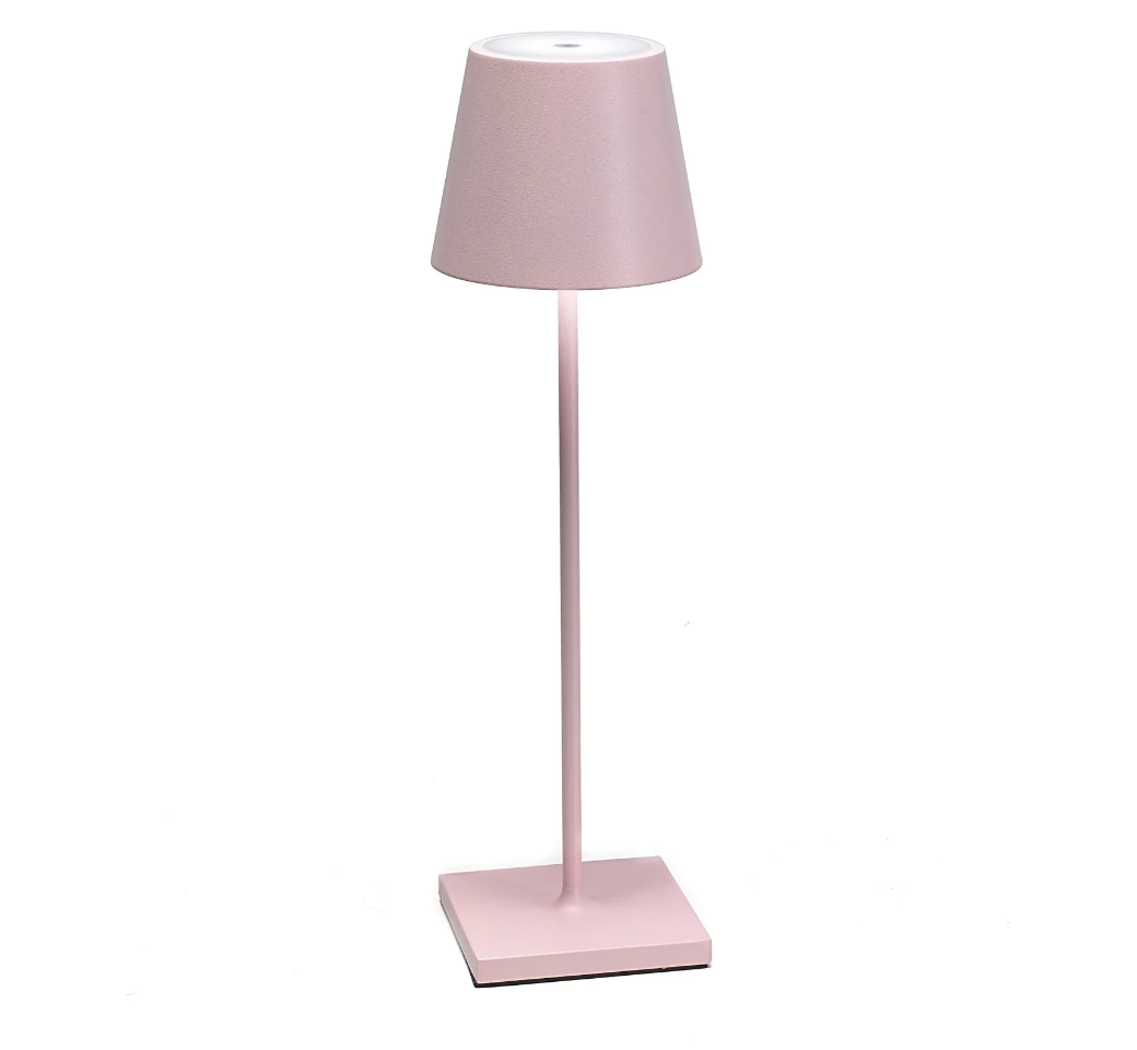pale pink LED cordless lamp