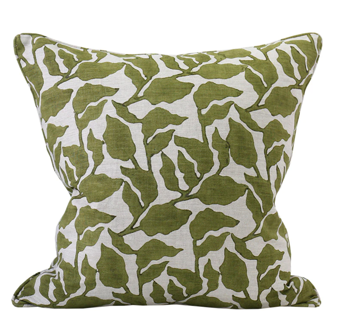graphic floral design on square pillow