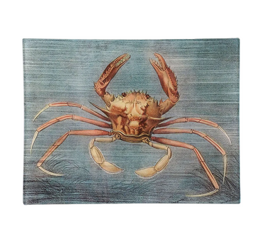 crab imagery on rectangle glass tray from John Derian
