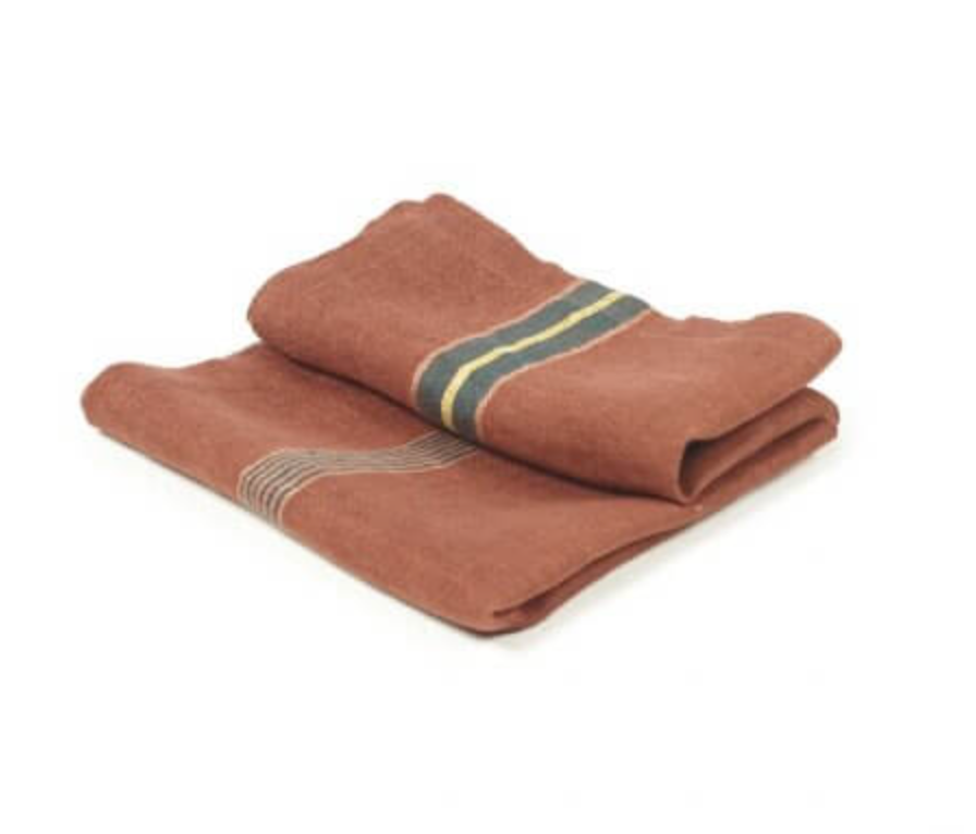 folded russet Belgian linen napkin Banff from Libeco