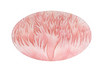 pink crested poppy oval decoupage plate