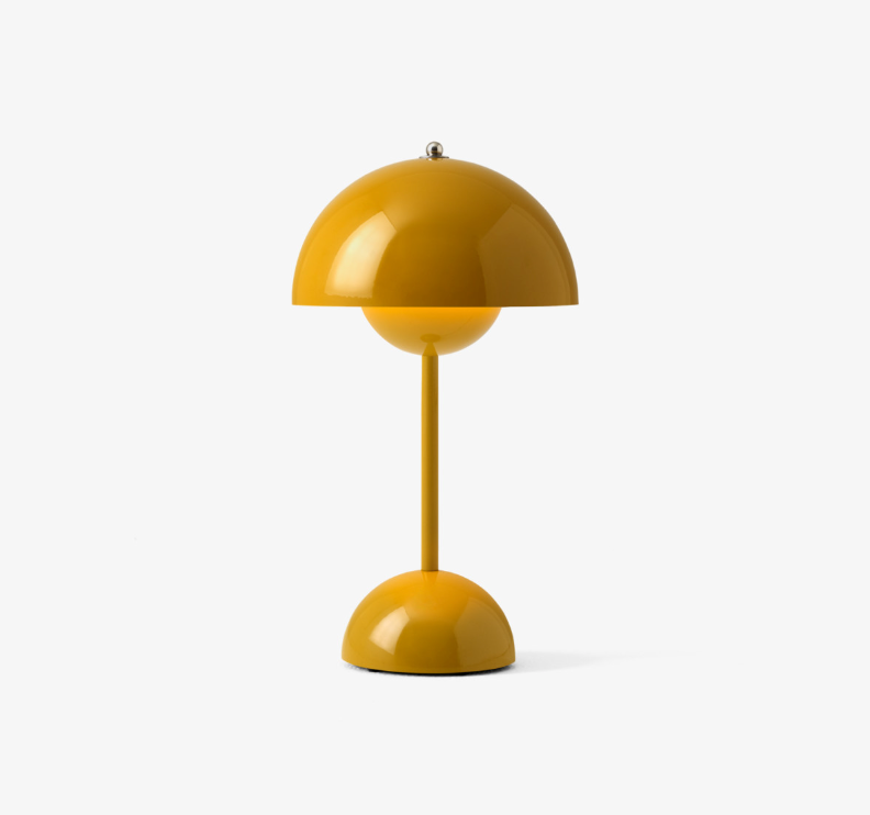 yellow flowerpot portable lamp