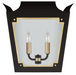 matte black and gold lantern wall sconce from Visual Comfort & Co.