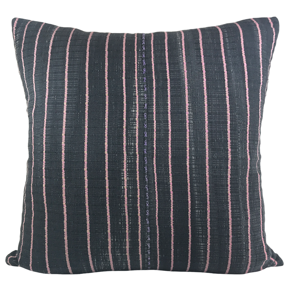 striped cotton pillow