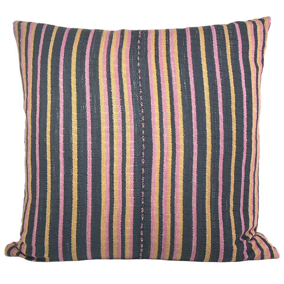 striped cotton pillow