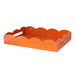 orange lacquer scallop edge tray